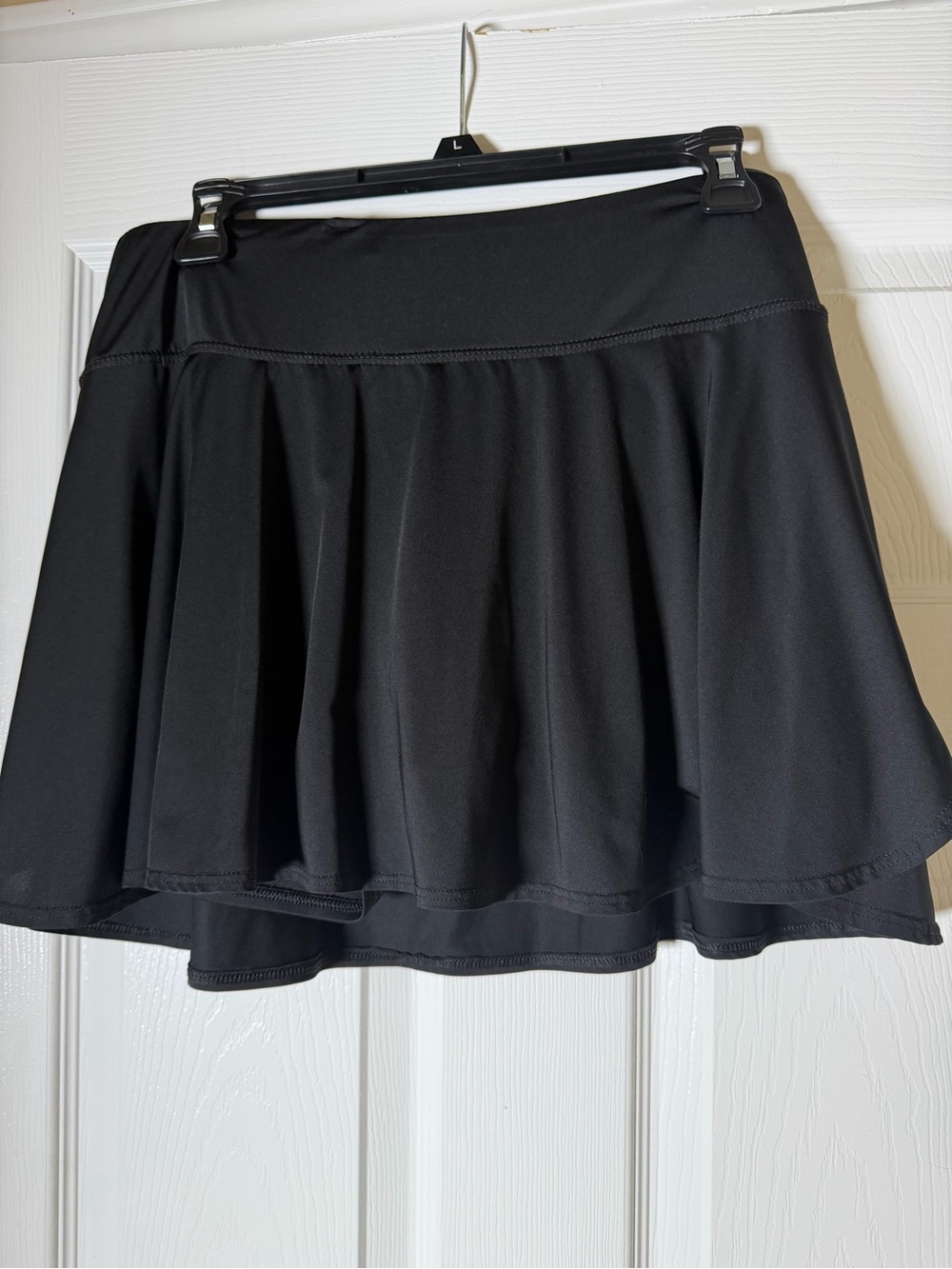 Black Athletic Skort with Flared Skirt coolcore